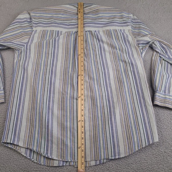 Chaps Shirt Mens‎ XXL Multicolor Striped Button Down Long Sleeve Pocket Cotton - Picture 13 of 15